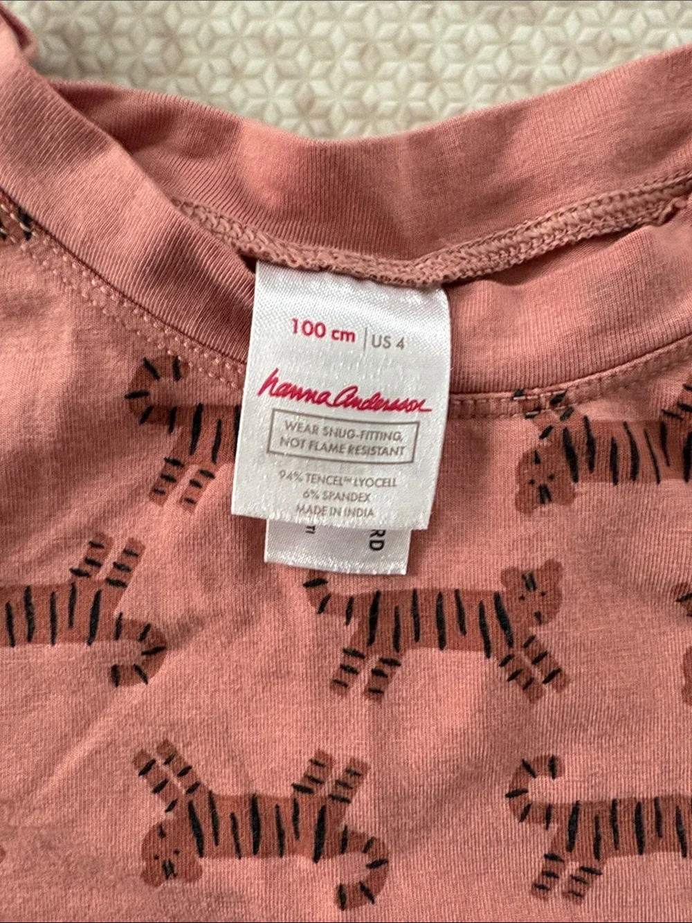 Hanna Andersson Tiger print pajama set